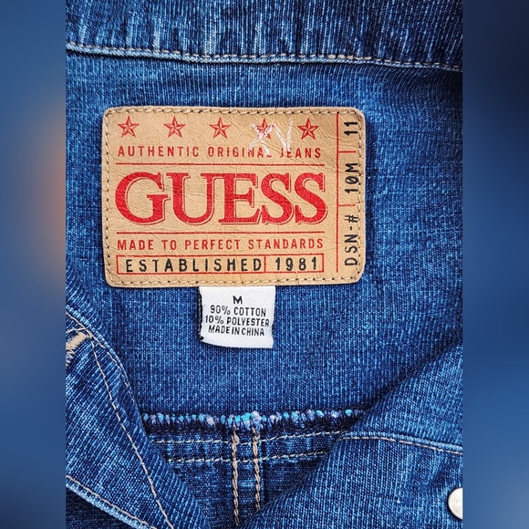 GUESS women's denim/jean jacket, size M - Picture 6 of 8
